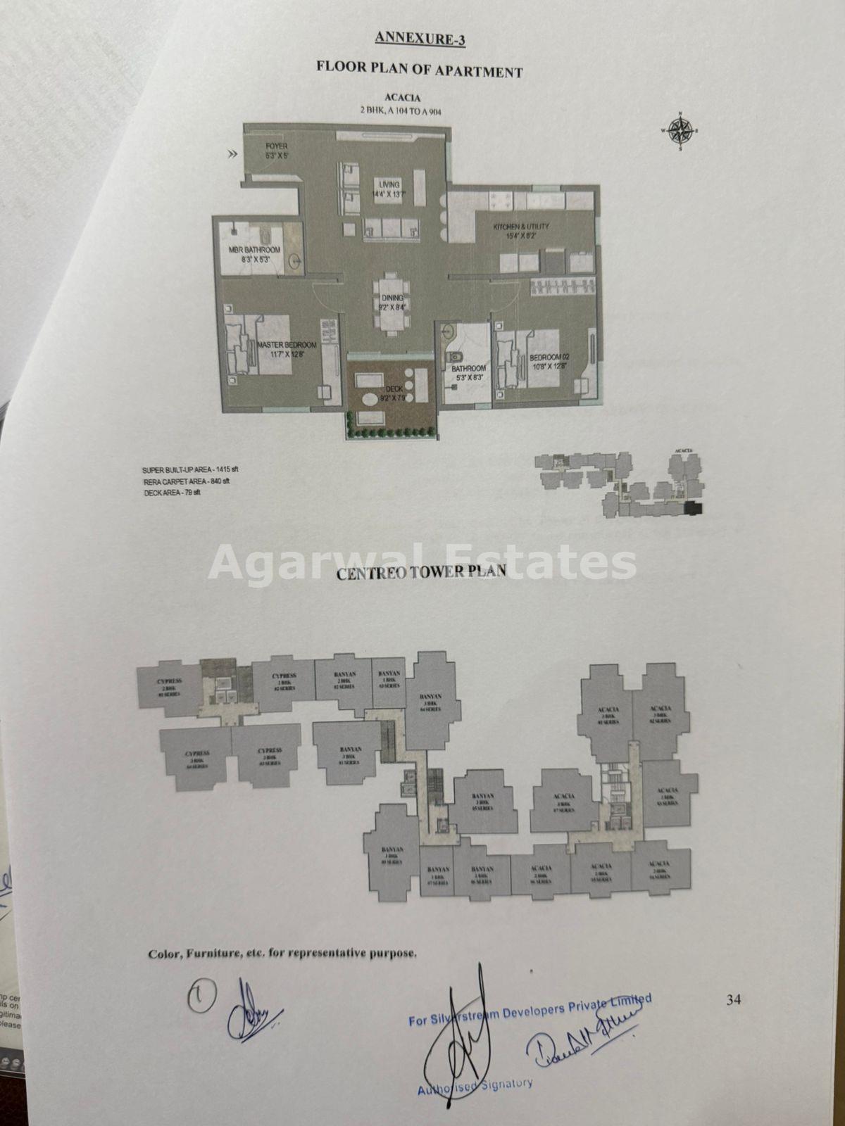 1415 Sq.Ft. 2 BHK Residential Apartment for Sale in Kanakpura Road