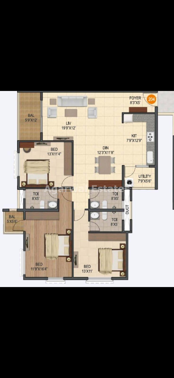2 BHK Residential Apartment for Sale in Epip zone, Bangalore East - 3