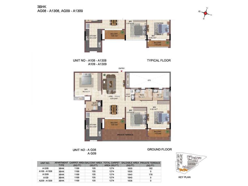 3 BHK Residential Apartment for Sale in H S R Layout, Bangalore South